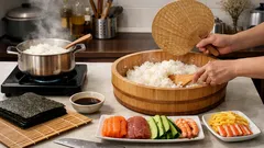 Cách làm cơm sushi chuẩn vị tại nhà: dẻo vừa, cuộn không bể